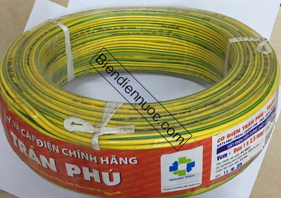 Dây đơn VCm Cu/PVC 1x10 tiếp địa - Trần Phú