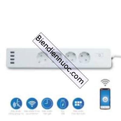 Ổ cắm 4 Wifi mã SP P E04/10A.WF 10A Rạng Đông