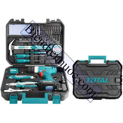 Bộ 127 món bao gồm máy khoan dùng pin 12V Total THKTHP11272