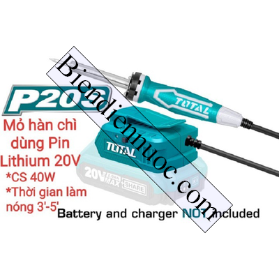 Máy hàn chì dùng pin Lithium 20V Total TSILI2001