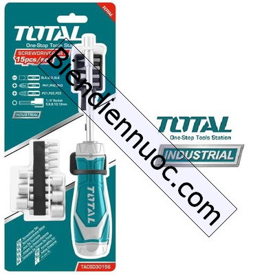 Bộ tua vít 15 đầu Total TACSD30156