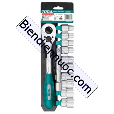 Bộ 12 cái socket (1/2 inch) & cần 2 chiều Total THT141121