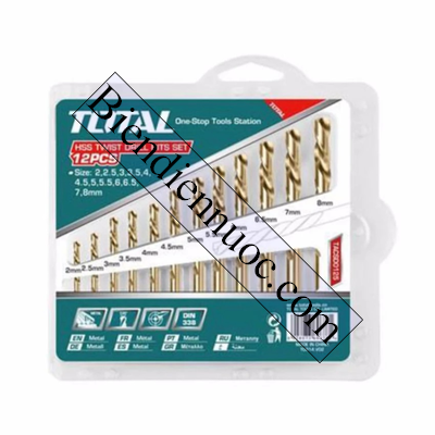 Bộ 12 mũi khoan kim loại Total TACSD0125