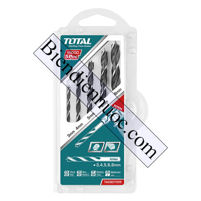 Bộ 5 mũi khoan gỗ Total TACSD7055